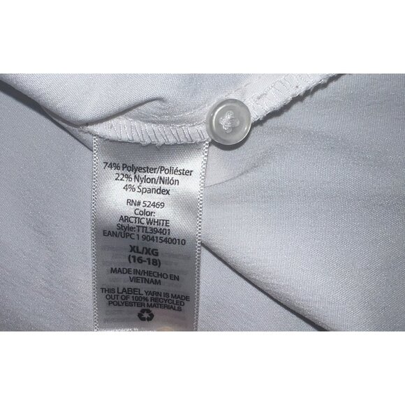 Time And Tru White Button-Up Long Sleeve Shirt XL - Picture 4 of 4